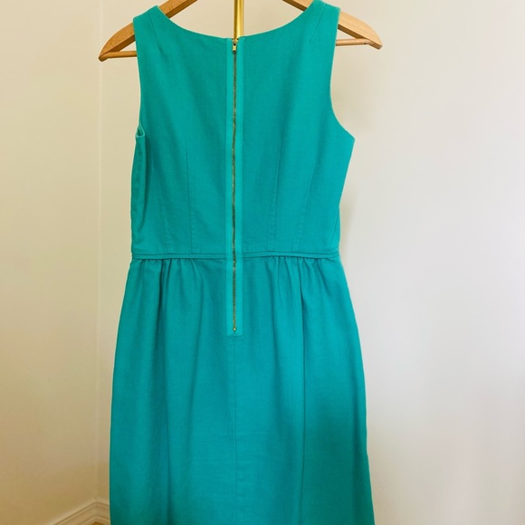 J CREW Teal Cocktail Career Wear Dress Size 00. - Picture 5 of 6